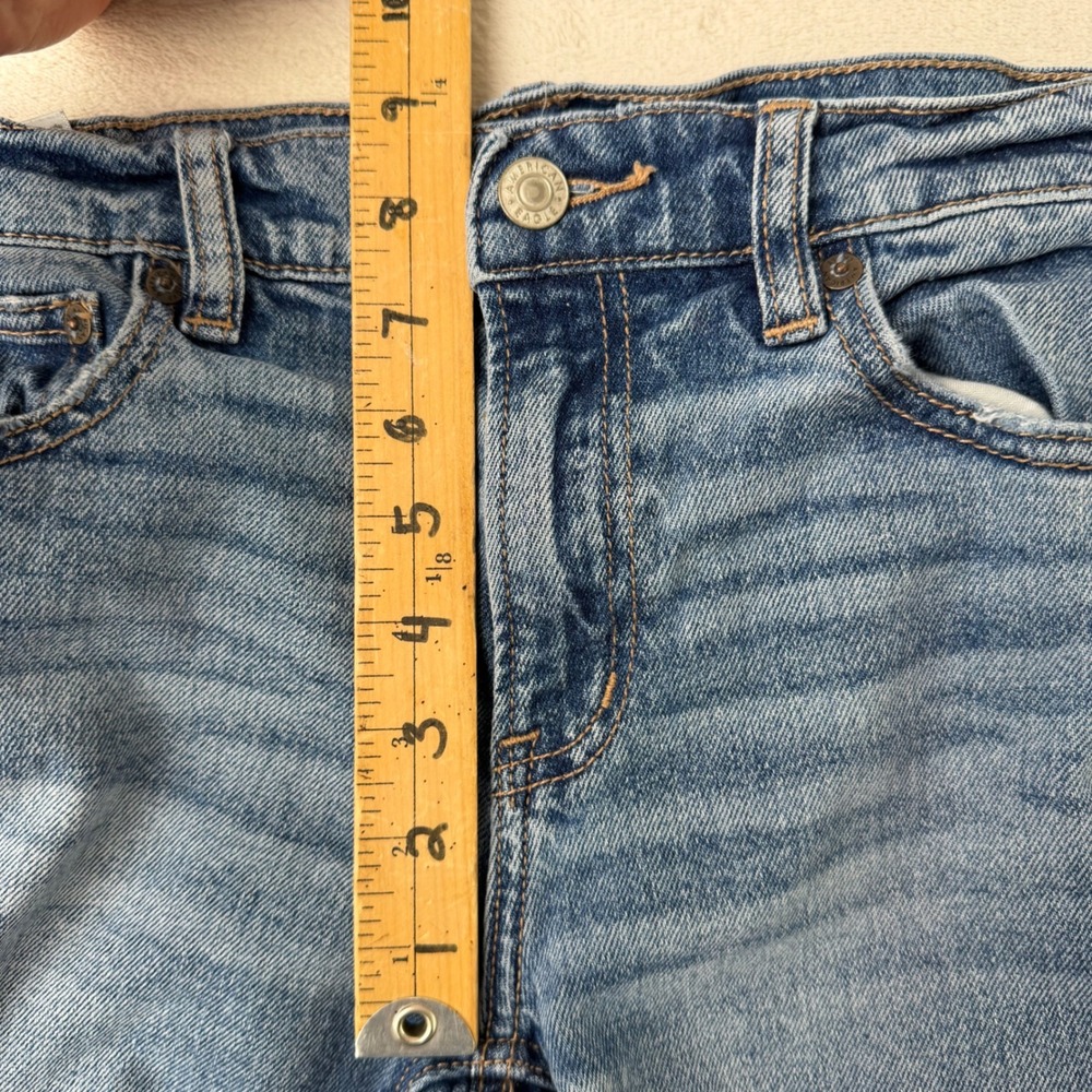 American Eagle Outfitters Womens Jeans Size 4 Medium Wash Distressed Knee Skinny - Picture 4 of 11